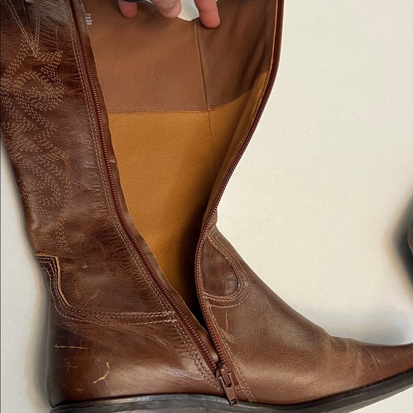 MATISSE BROWN LEATHER WESTERN EMBOSSED COWGIRL BOOTS SIZE 10 - Picture 10 of 16